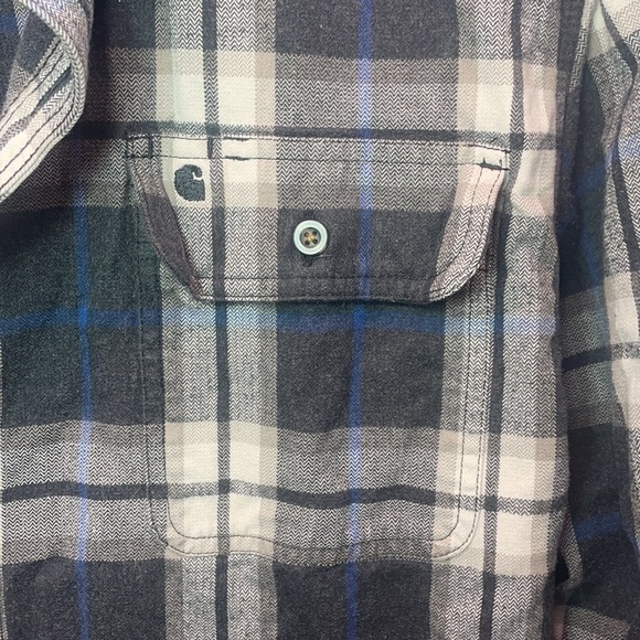 Carhartt - Mens Flannel (Blue) Double Pocket Size XL - Picture 4 of 6